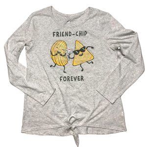 NWT Justice 16/18 Friend-chip long sleeve tee